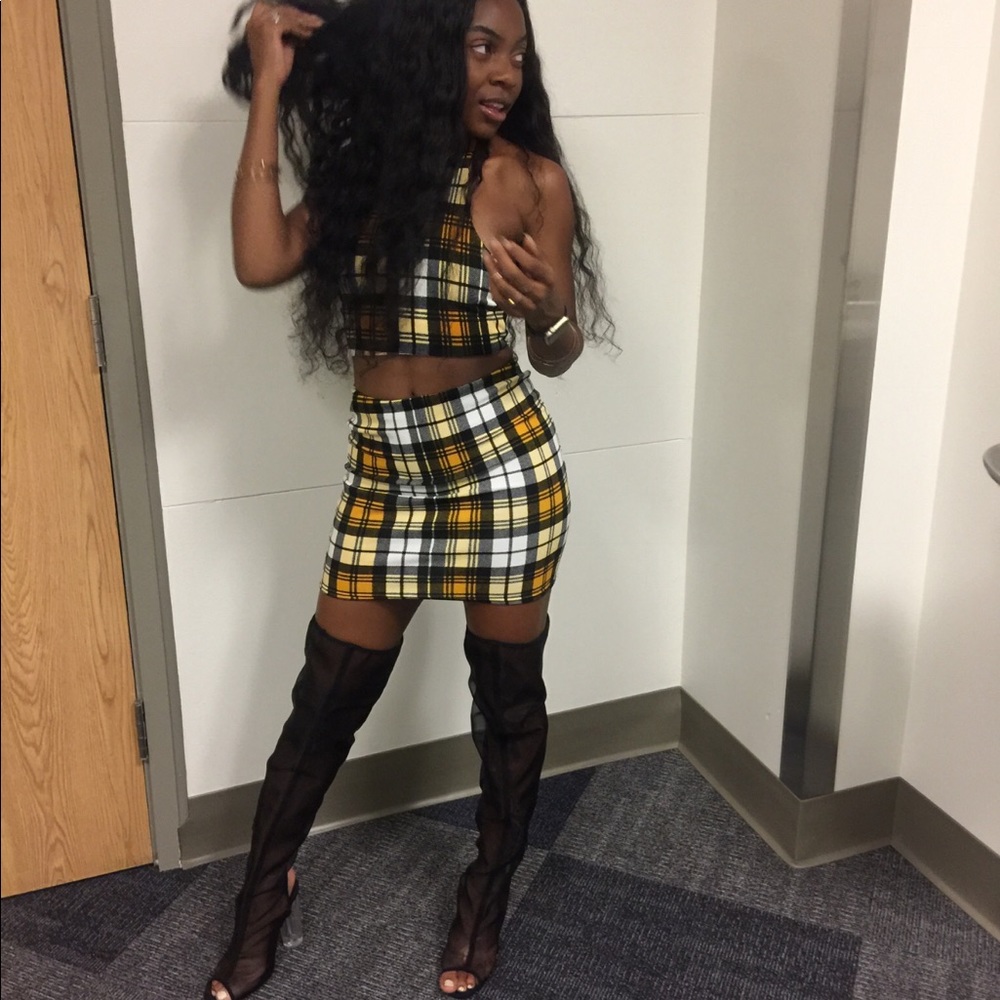 Plaid Two Piece Set